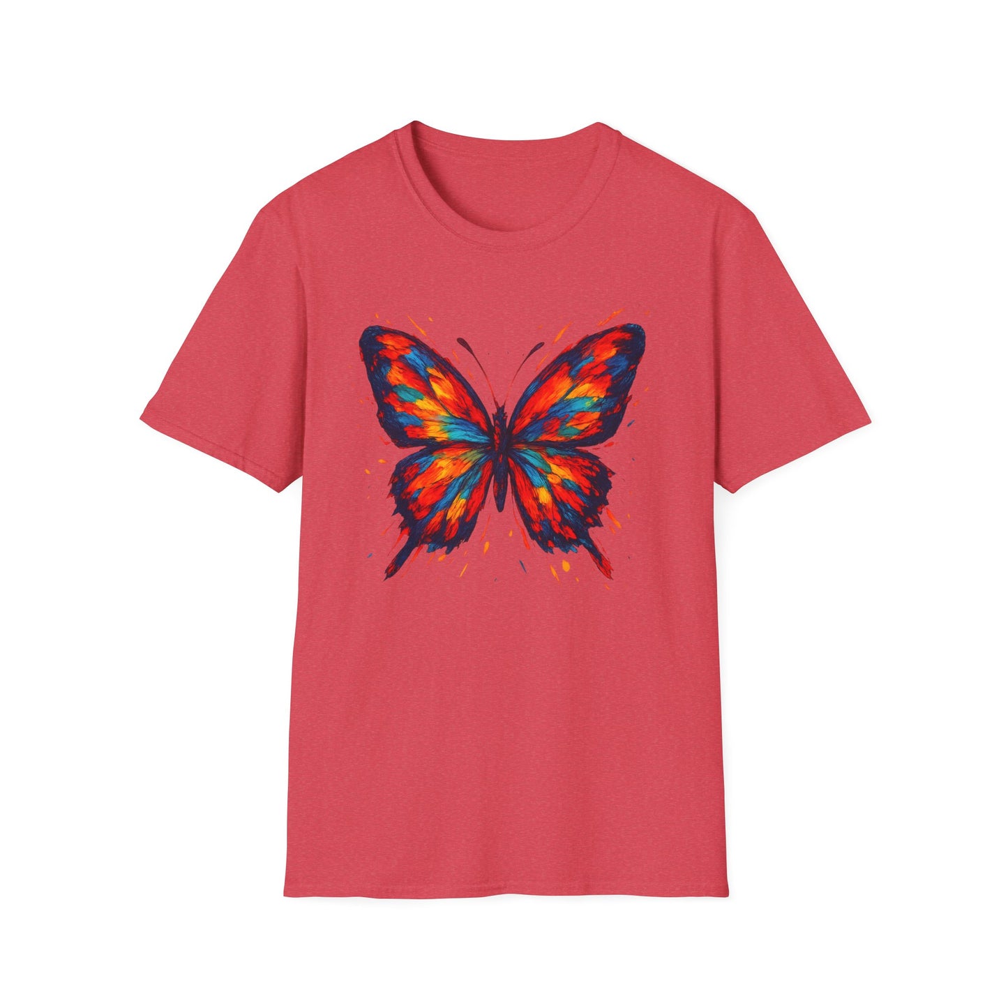 Colorful, Striking Butterfly Graphic Tee-Shirt