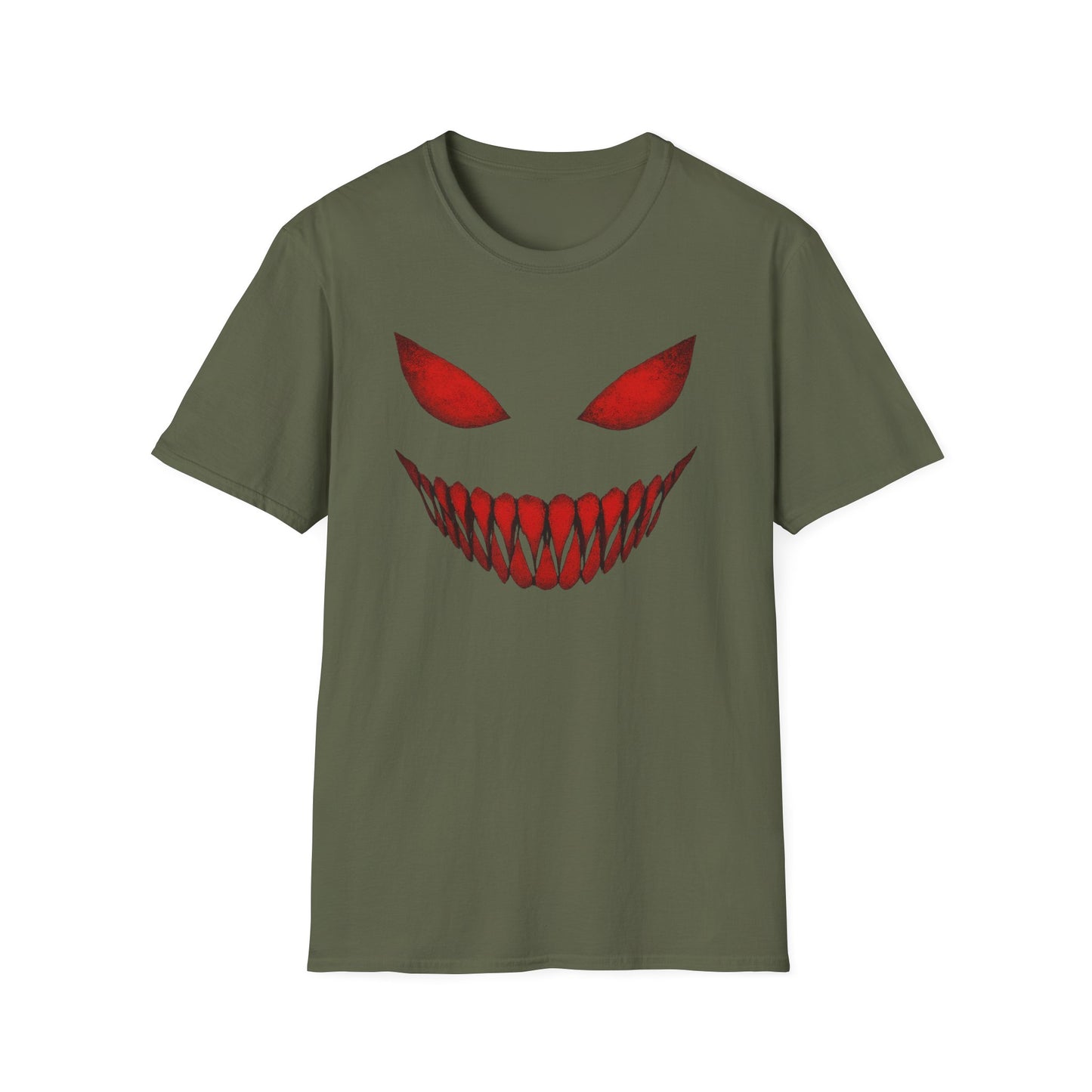 Menacing, Sinister Grin Graphic Halloween T-Shirt