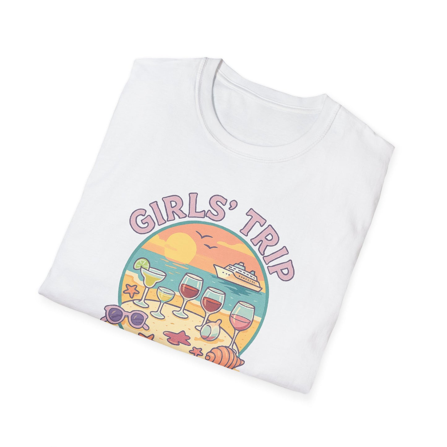 Girls' Trip 2025 Beach Vacation Softstyle Tee-Shirt