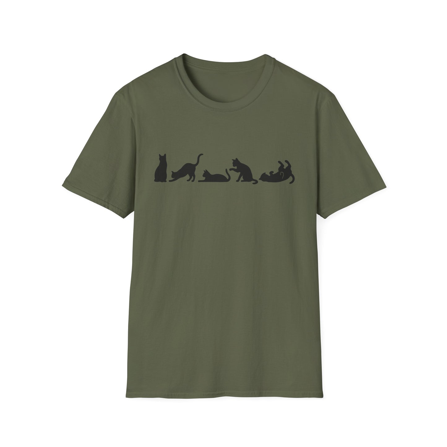 Halloween Cat Lover's Cat Silhouette Softstyle Tee-Shirt