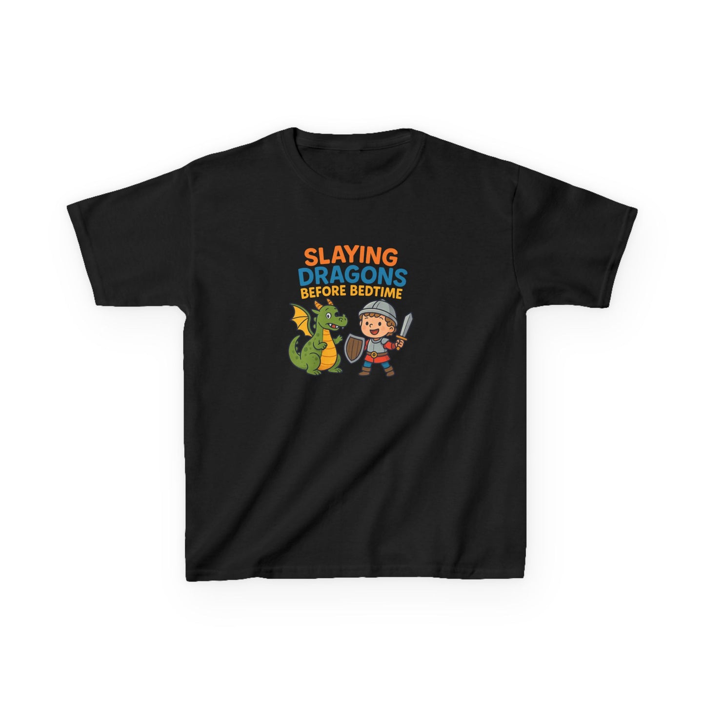 KIDS' "Slaying Dragons Before Bedtime" Fun and Adventurous T-Shirt