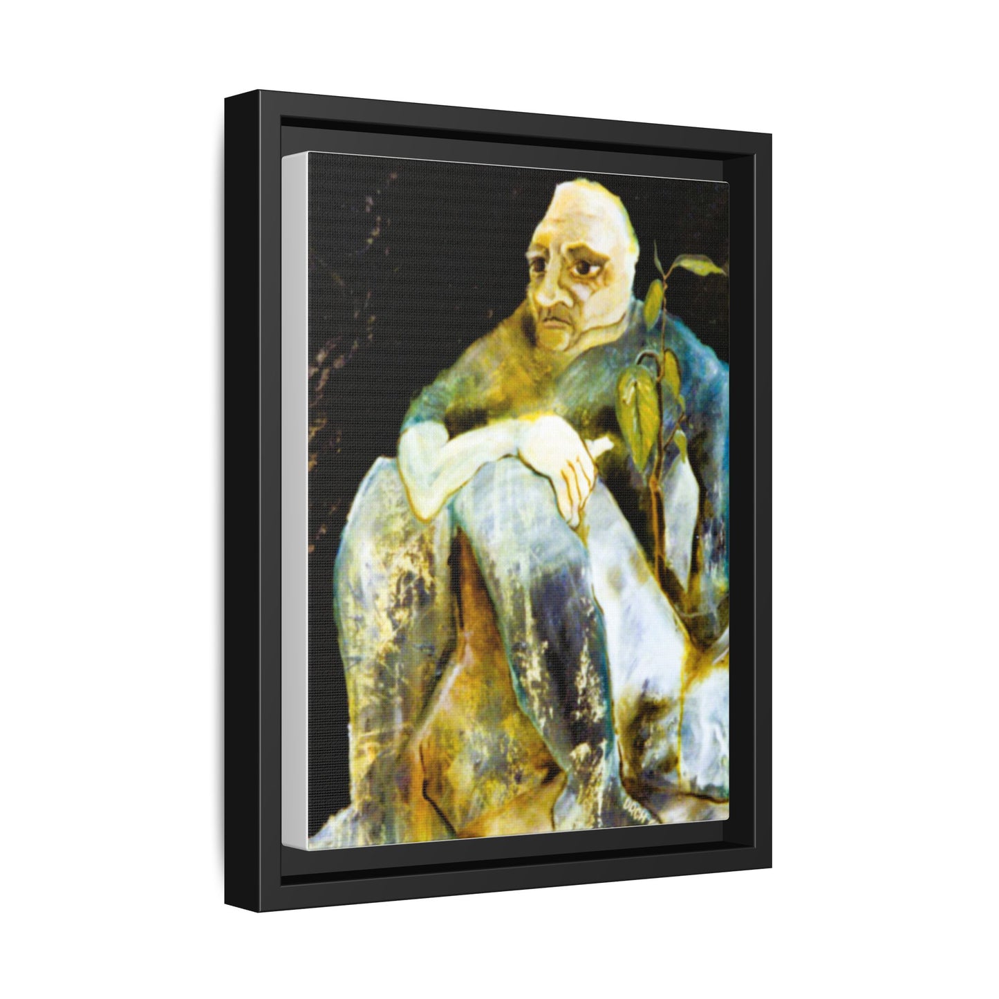 1960s Abstract Expressionism Wall Decor, Original Artwork - "Contemplating Shrubbery"