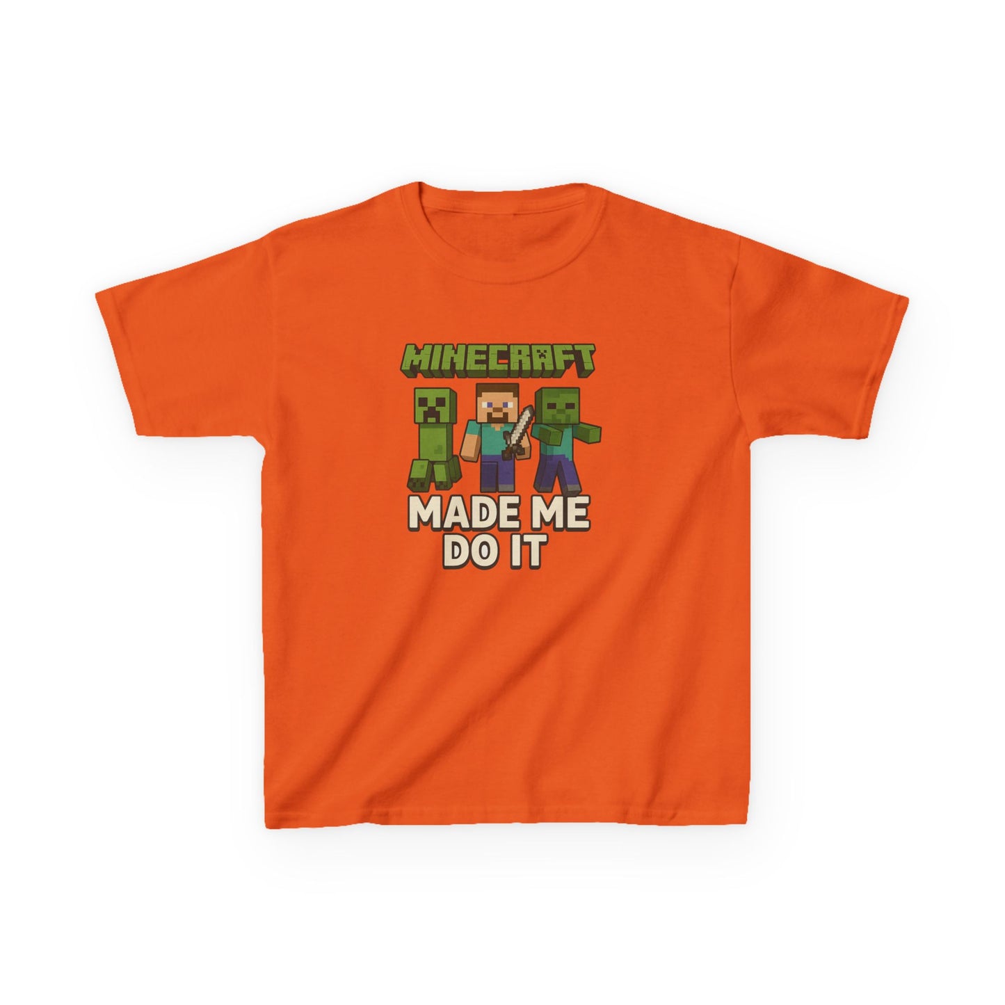KIDS' Minecraft Tee - "Minecraft Made Me Do It"