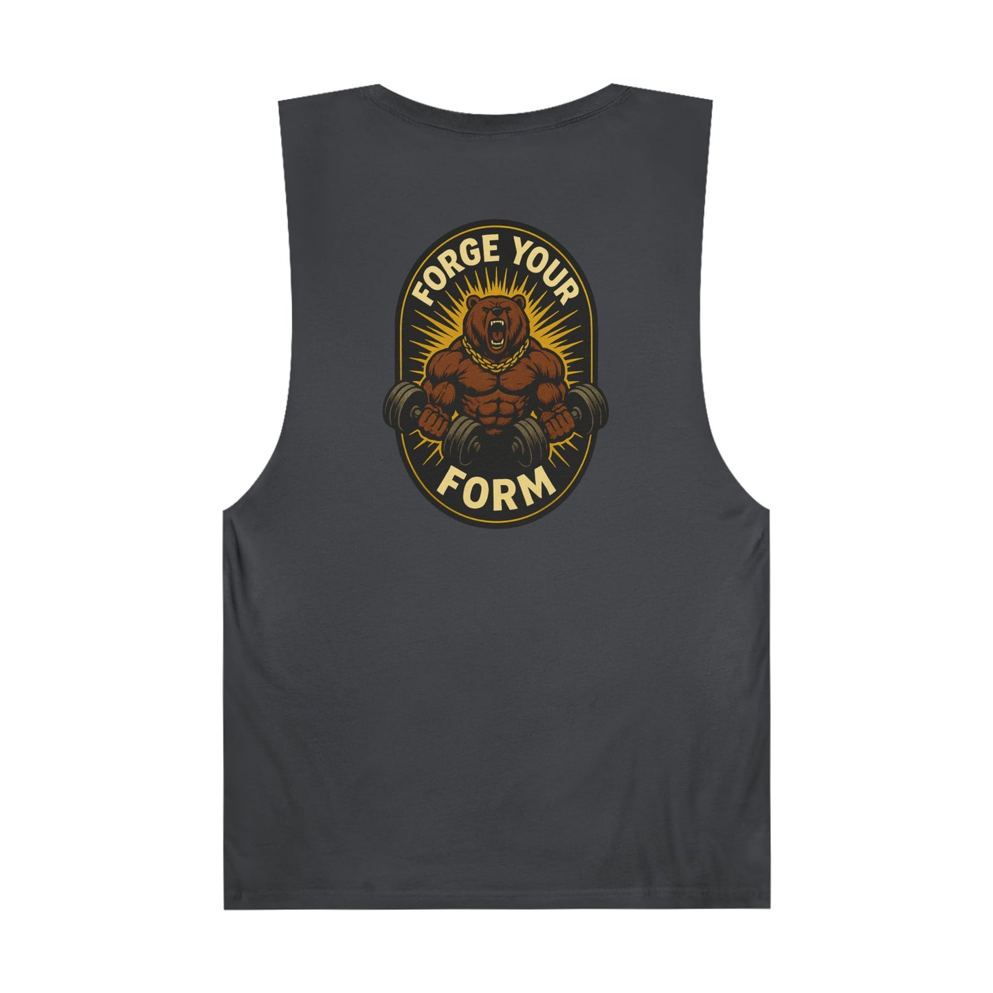 Grit Forge Athletics- "Forge Your Form" Motivational Gym Tank Top