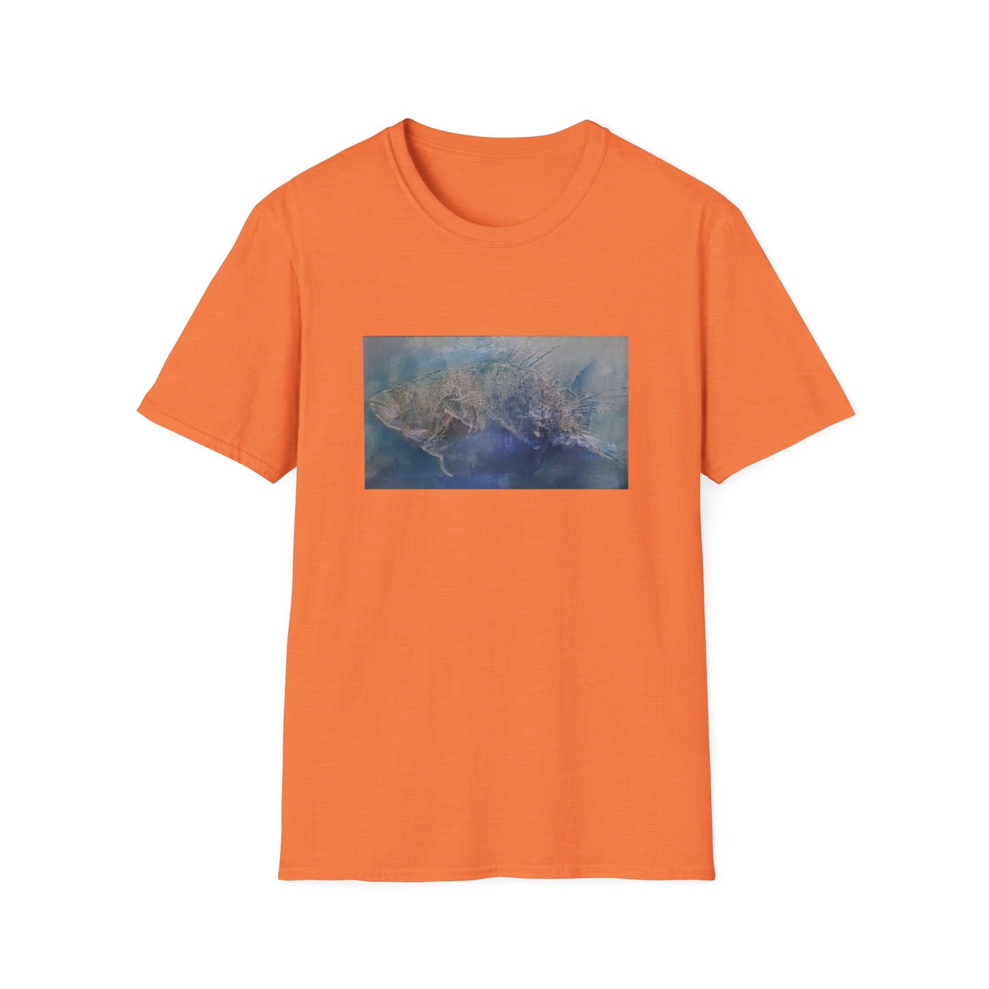 Ocean Impressionistic Fish Authentic Art Tee Shirt - "Nature's Wrath"