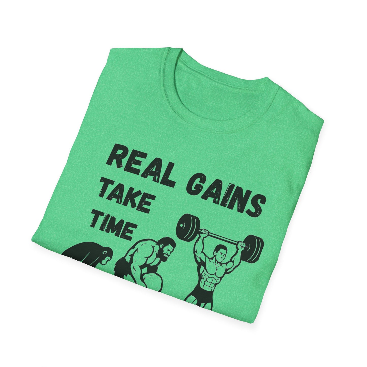 Grit Forge Athletics - "Real Gains Take Time" Motivational Tee
