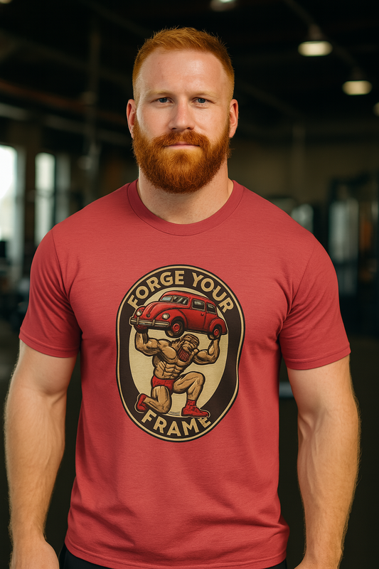 Grit Forge Athletics - "Forge Your Frame" Weight Lifting Tee