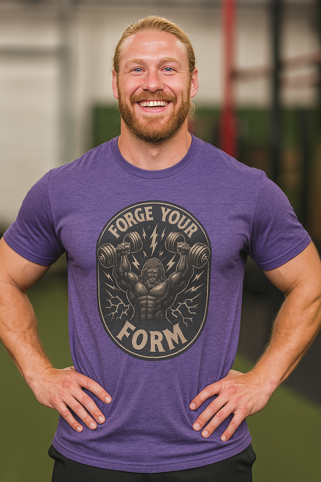 Grit Forge Athletics - "Forge Your Form" Weight Lifting Tee