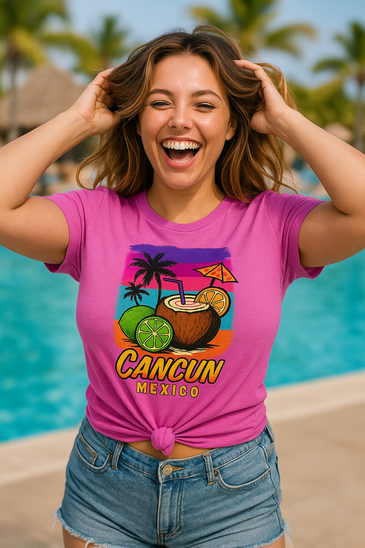 Tropical Cancun Happy Hour, Cocktails, Tropical Fun, Tee Shirt