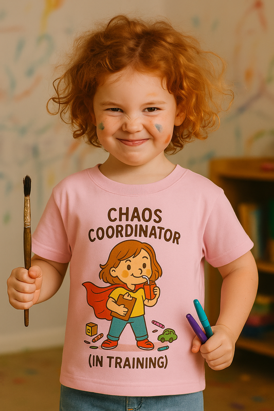 TODDLERS' "Chaos Coordinator" Funny T-Shirt for Girls
