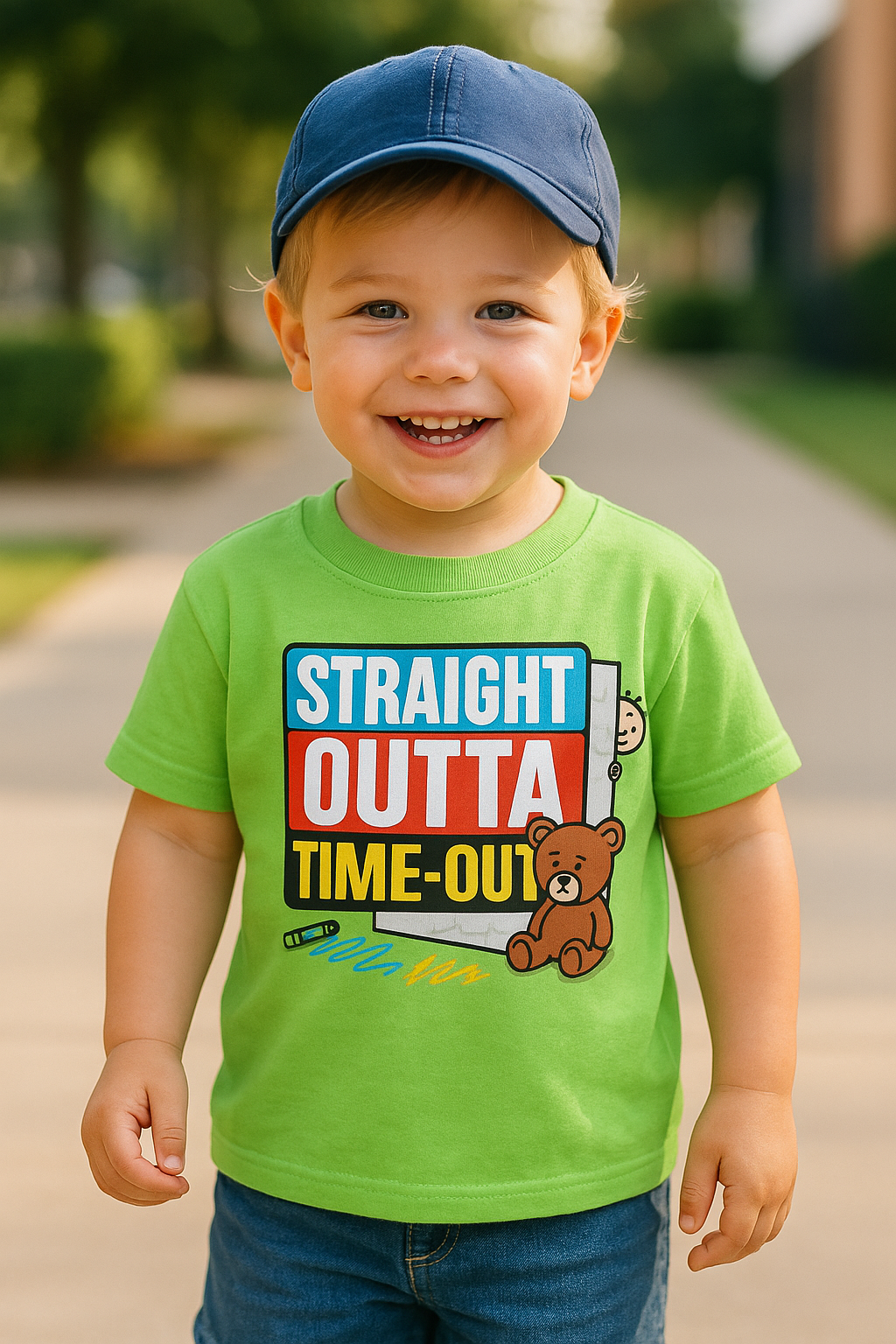 TODDLER's T "Straight Outta Time-Out" Comedic Tee-Shirt