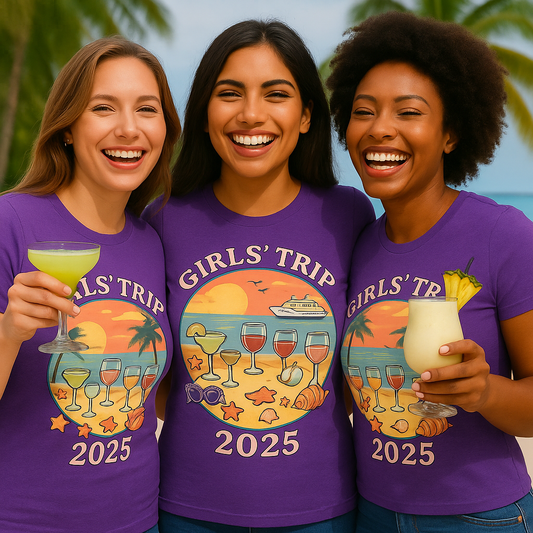 Girls' Trip 2025 Beach Vacation Softstyle Tee-Shirt