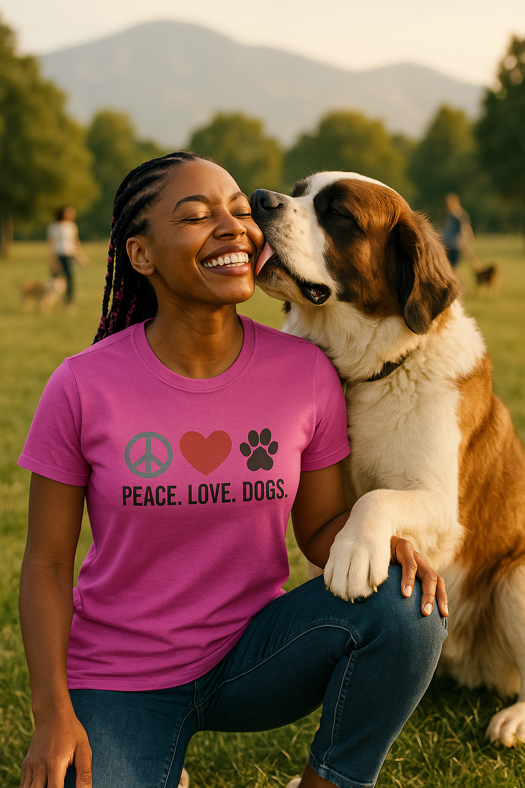 "Peace Love Dogs" Cute Pet Lover's Tee