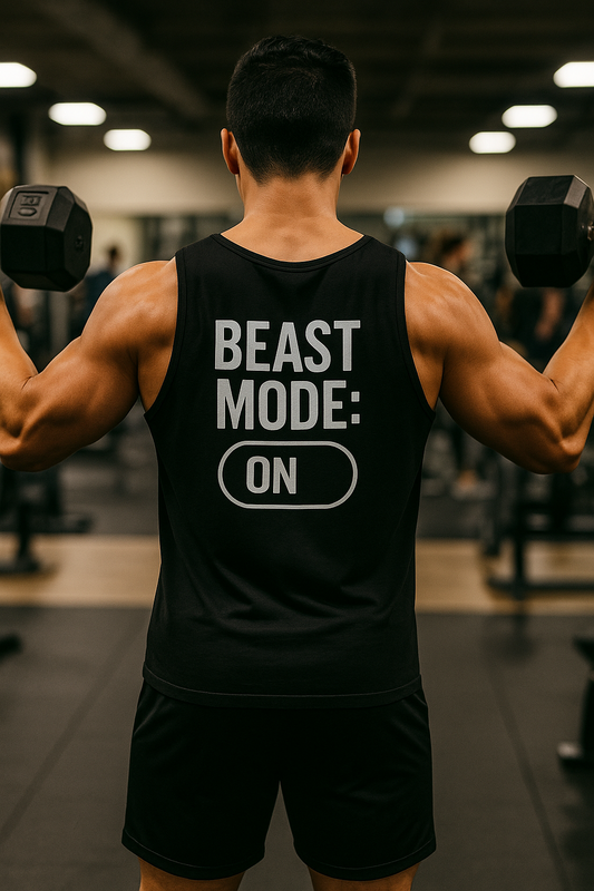 Grit Forge Athletics - Beast Mode Heavy Cotton Tank Top for Gym Lovers
