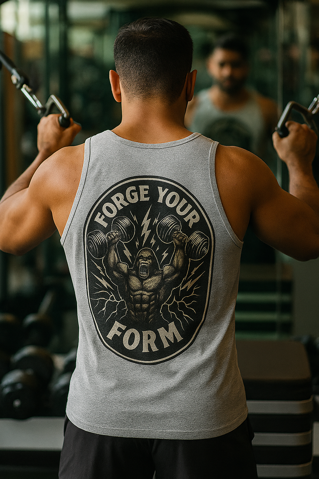 Grit Forge Athletics Tank - "Forge Your Form" Motivational Fitness Tank Top