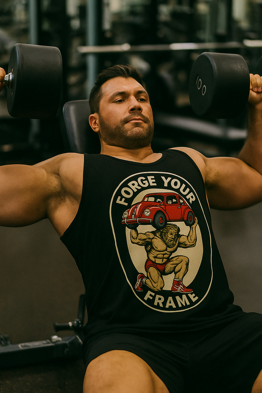 Grit Forge Athletics - "Forge Your Frame" Graphic Weightlifting Tank Top