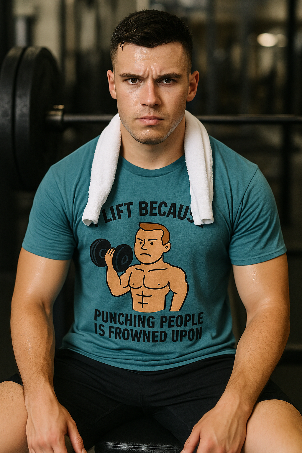 Grit Forge Athletics - "I Lift Because Punching People is Frowned Upon" Weightlifting Tee