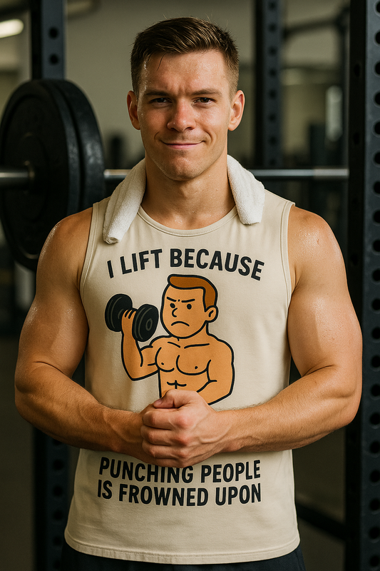 Grit Forge Athletics - "I Lift Because Punching People is Frowned Upon" Weightlifting Tank