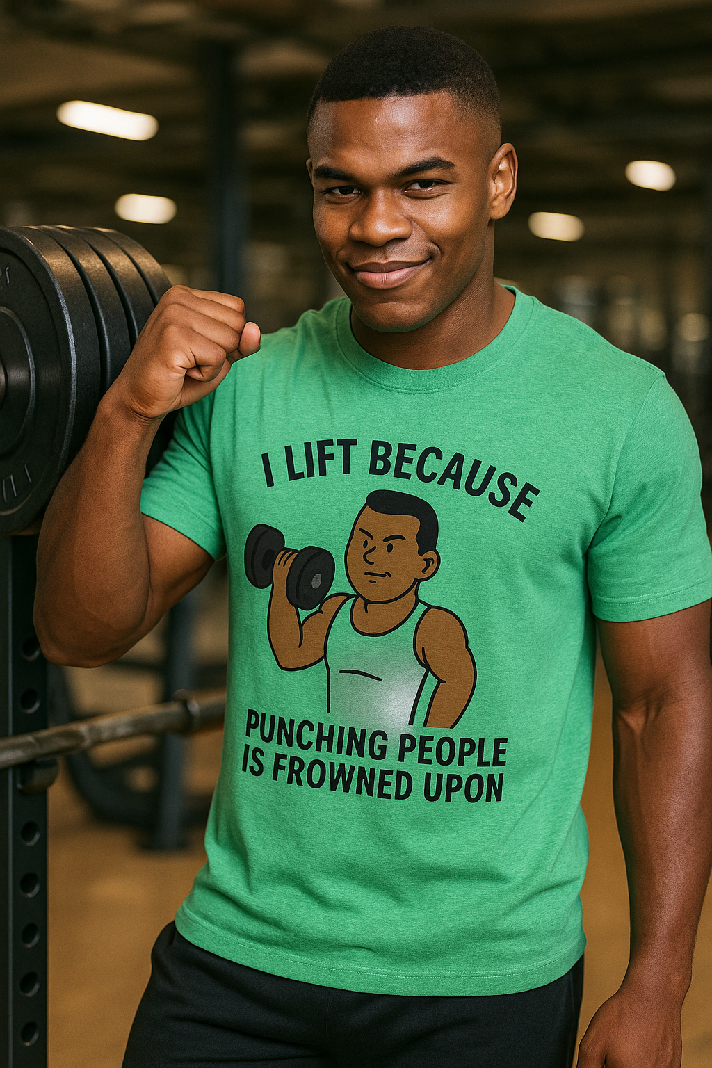 Grit Forge Athletics - "I Lift Because Punching People is Frowned Upon" Weightlifting Tee