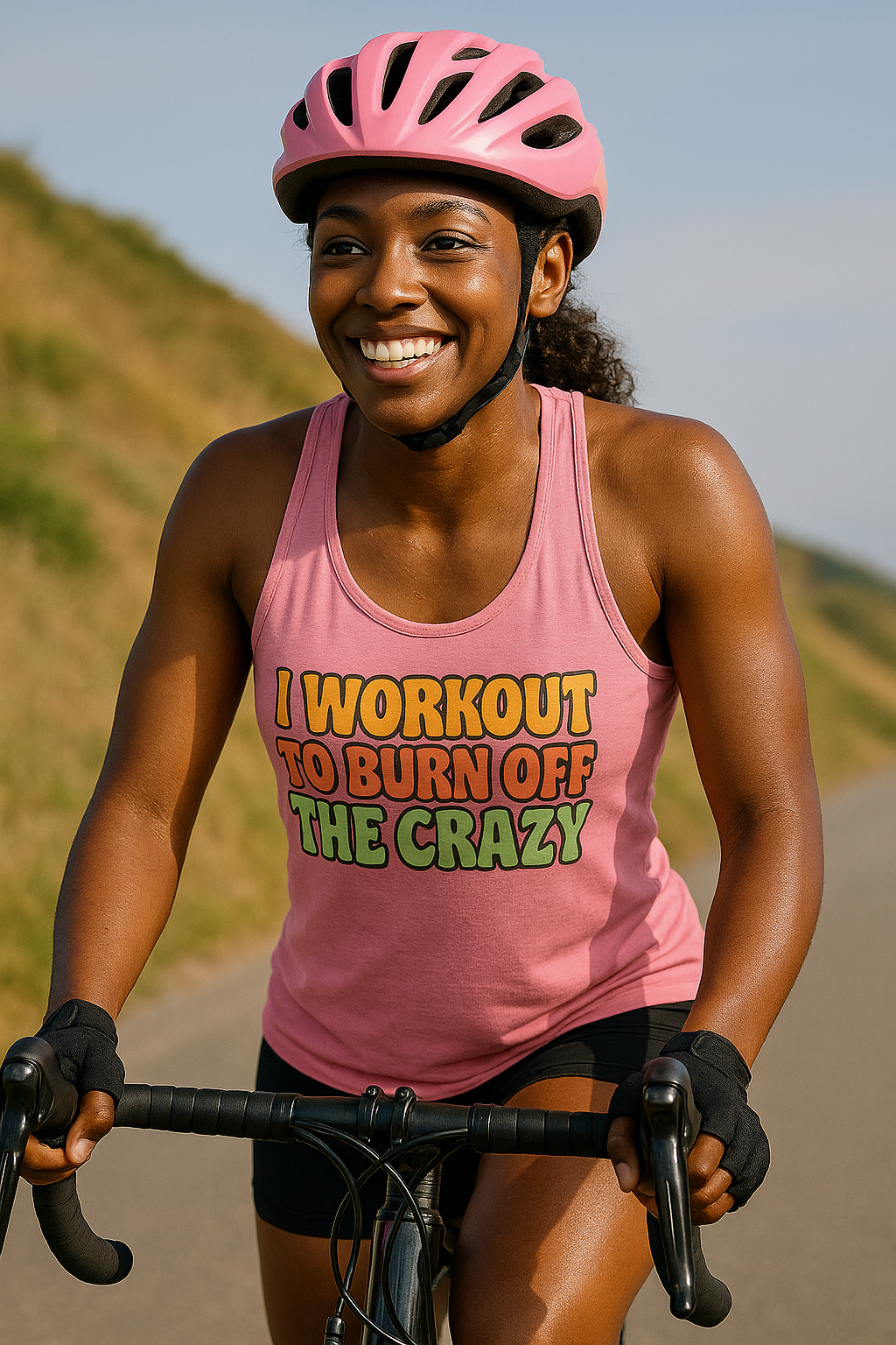 Grit Forge Athletics - "I Workout to Burn off the Crazy" Motivational Workout Tank Top