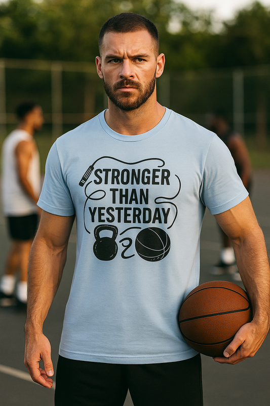 Grit Forge Athletics - "Stronger Than Yesterday" Softstyle Tee-Shirt for Him or Her