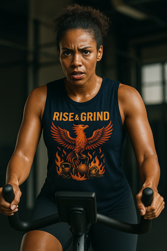 Grit Forge Athletics - "Rise & Grind" Phoenix Tank Top for Him or Her