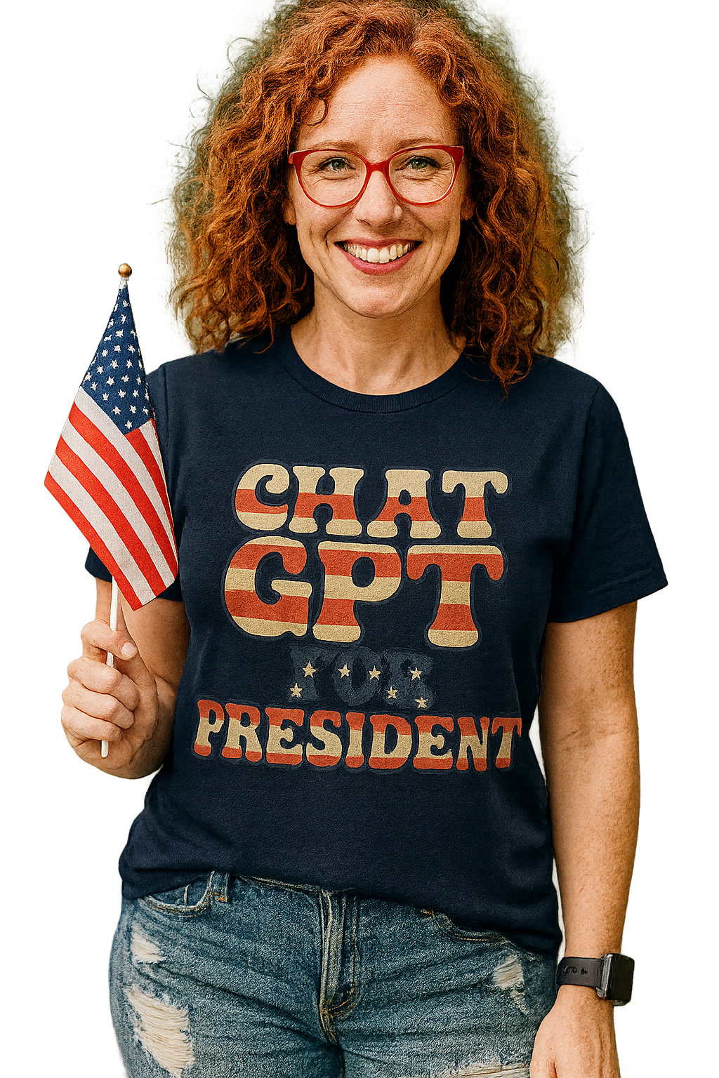"Chat GPT for President" Softstyle Casual Tee-Shirt