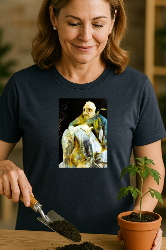 Retro 1960s-Era Authentic Art Tee-Shirt - "Contemplating Shrubbery"