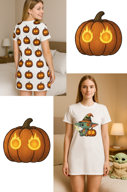 Cute Baby Alien Witch Halloween Tee Shirt Bed Dress