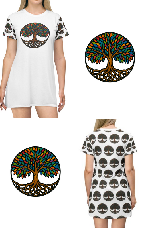Yggdrasil, Tree of Life Bedtime Tee-Shirt Dress