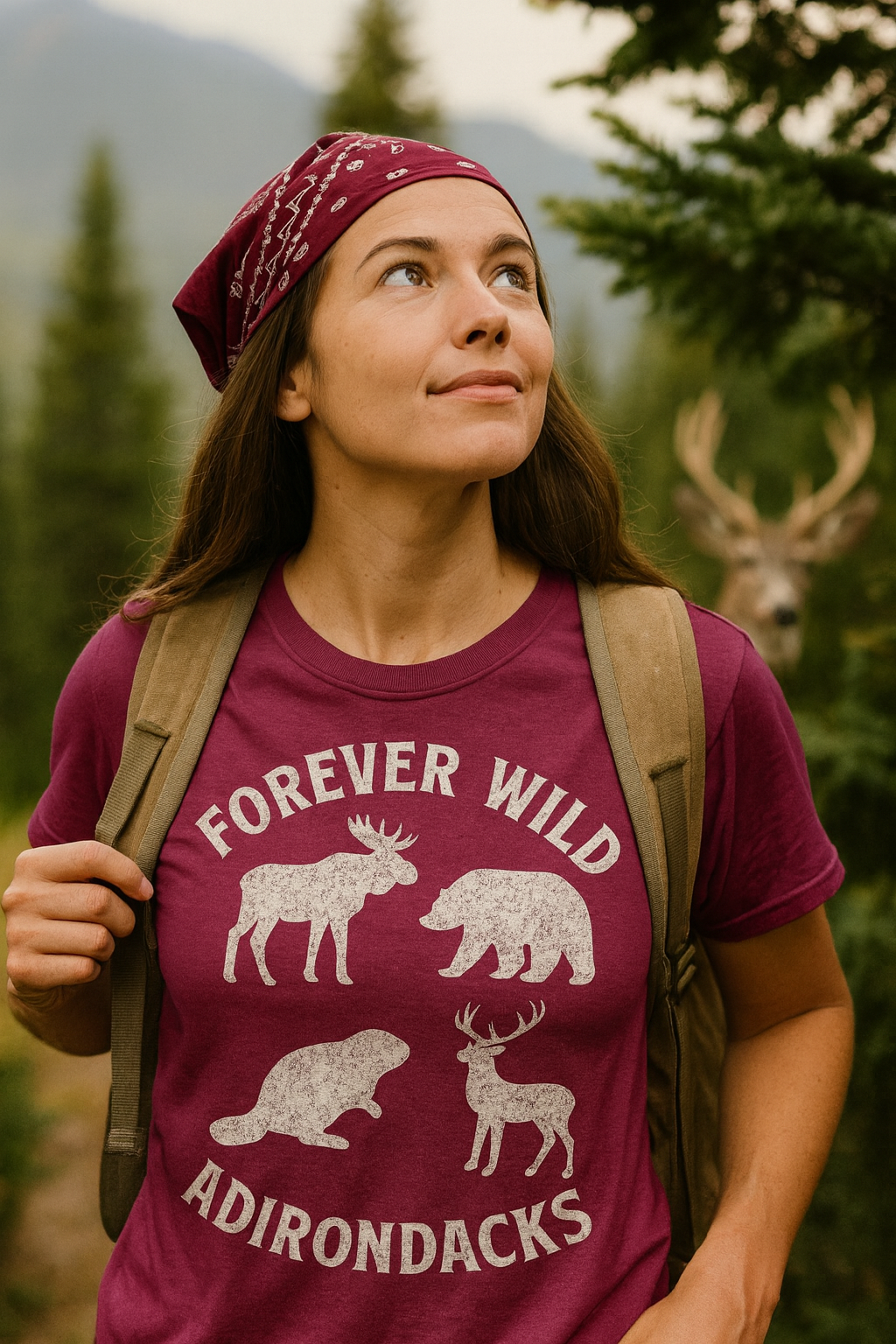 Adirondack Wildlife Softstyle Tee-Shirt - "Forever Wild"