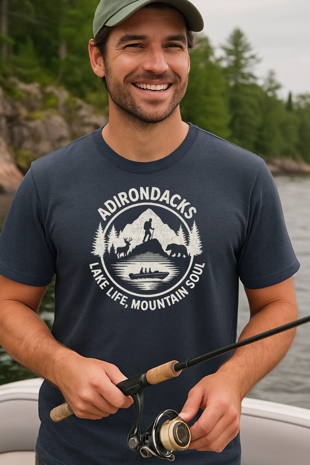 Adirondacks Lake Life Softstyle Tee-Shirt - "Lake Life, Mountain Soul"