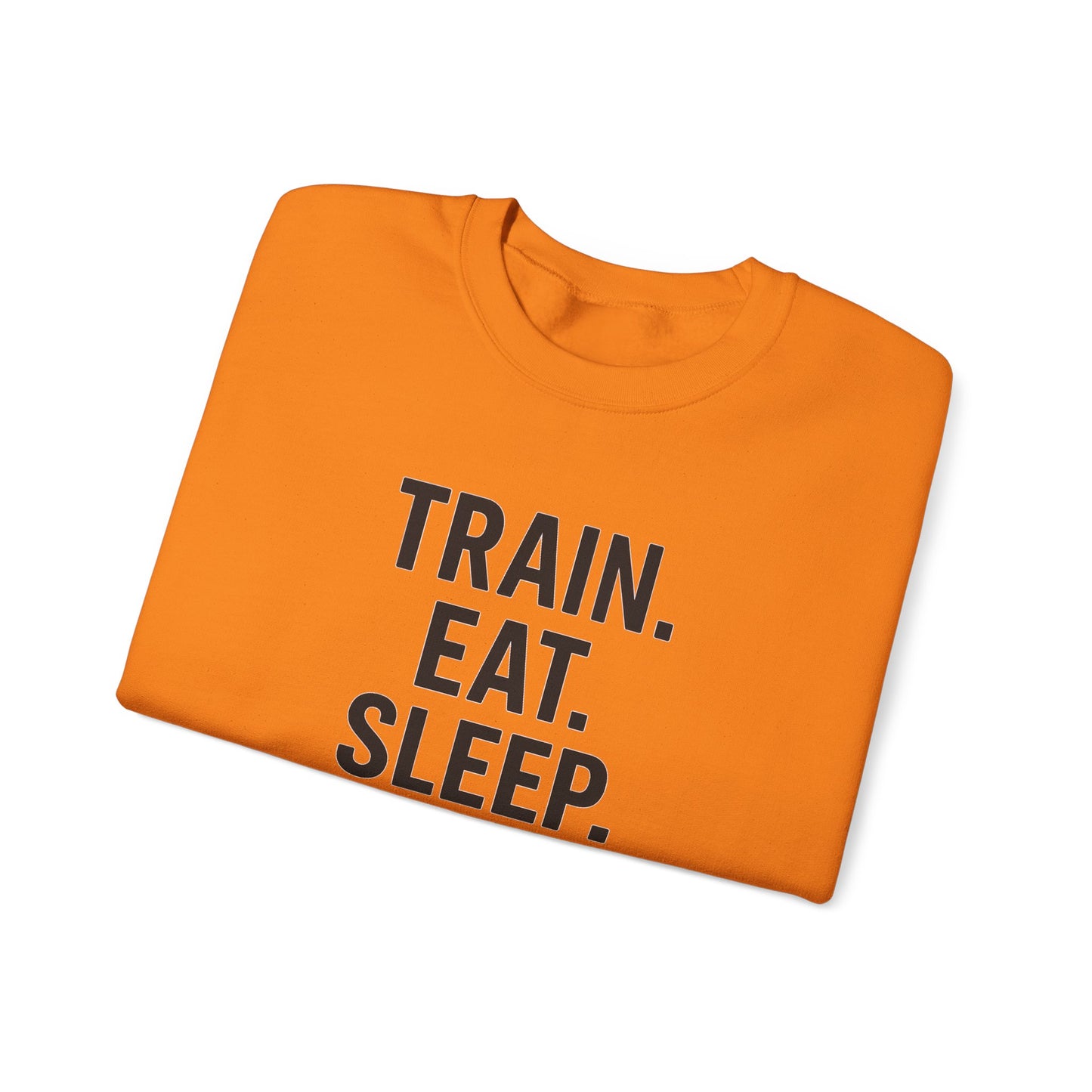 Grit Forge Athletics - "Train. Eat. Sleep. Repeat." Motivational Crewneck Sweatshirt