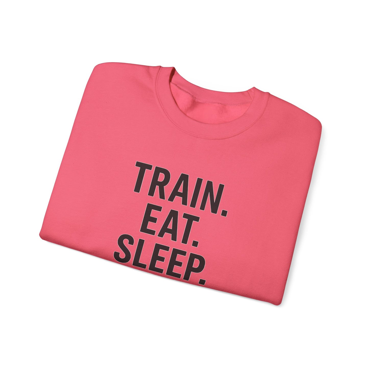 Grit Forge Athletics - "Train. Eat. Sleep. Repeat." Motivational Crewneck Sweatshirt