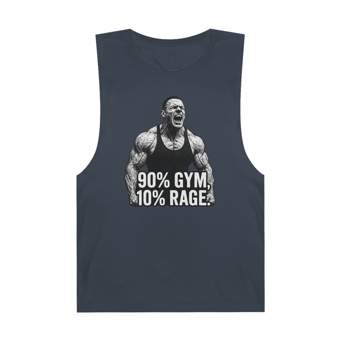 Grit Forge Athletics - "90% Gym, 10% Rage" Men's Bodybuilding Tank Top