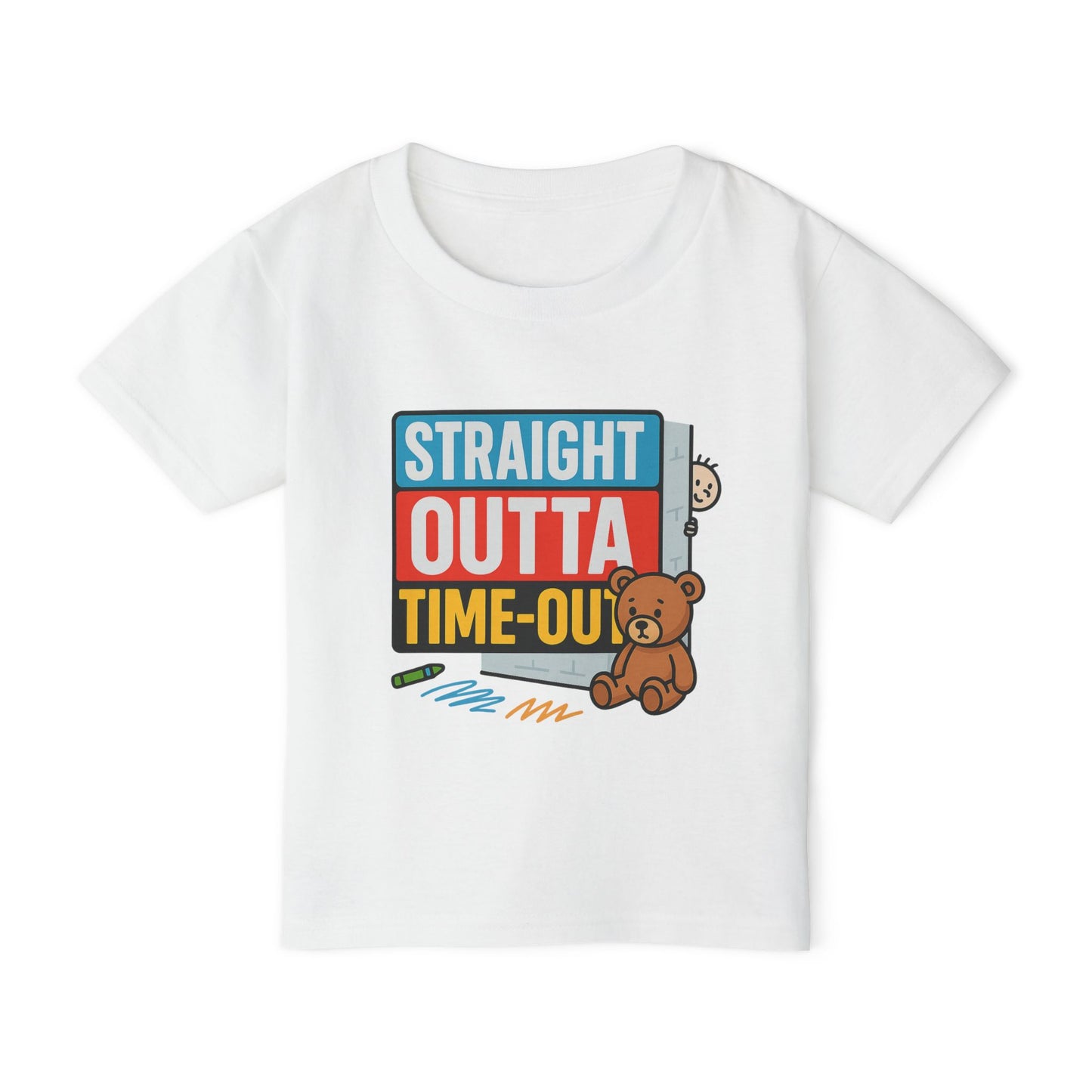 TODDLER's T "Straight Outta Time-Out" Comedic Tee-Shirt