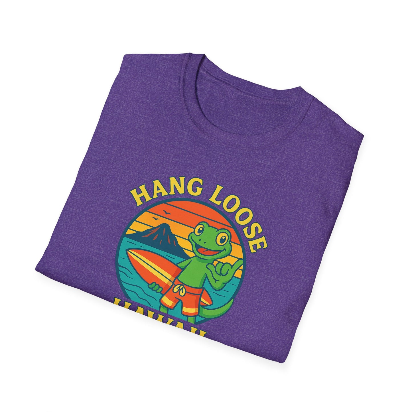 Hawaiian Surf T-Shirt, "Hang Loose Hawaii" Graphic Tee