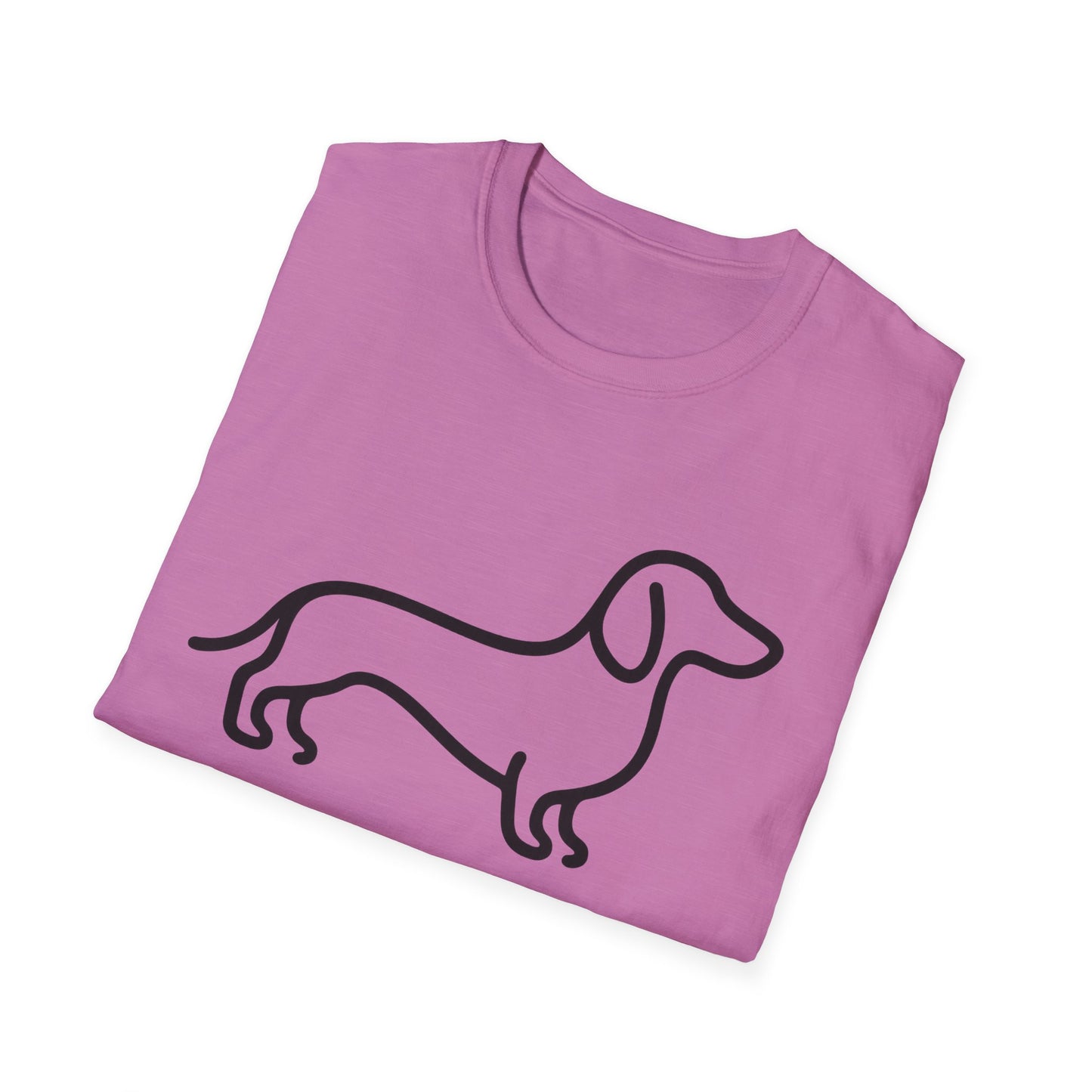 Dachshund Outline Softstyle T-Shirt for Dog Lovers