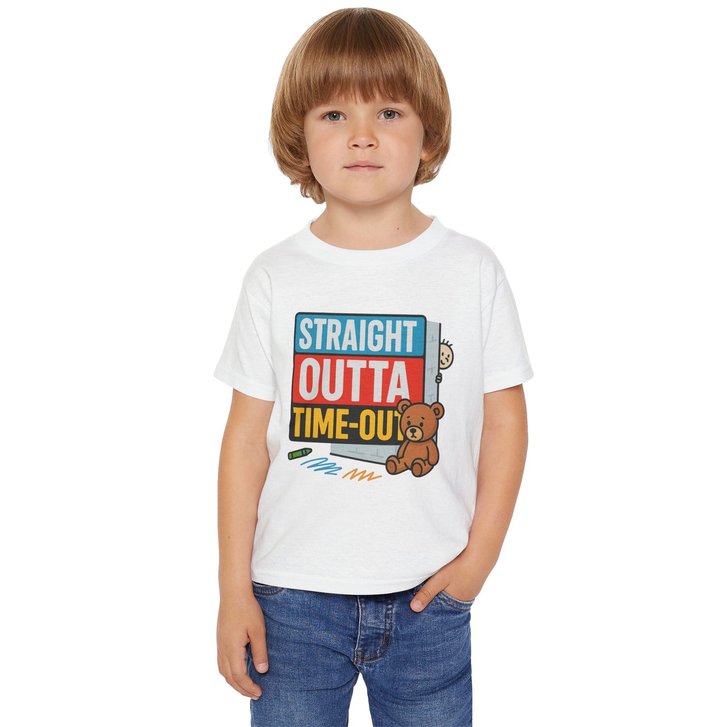 TODDLER's T "Straight Outta Time-Out" Comedic Tee-Shirt