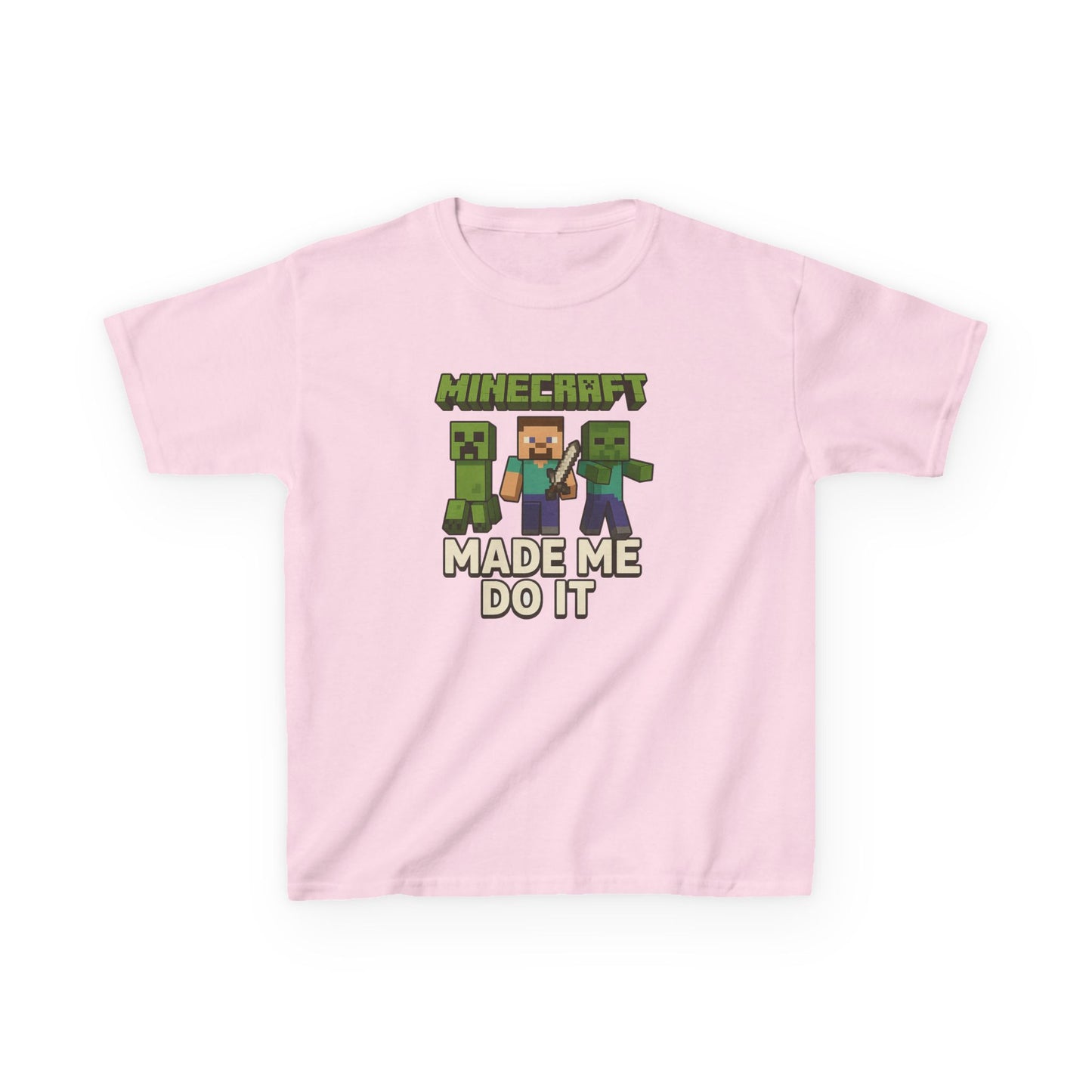 KIDS' Minecraft Tee - "Minecraft Made Me Do It"