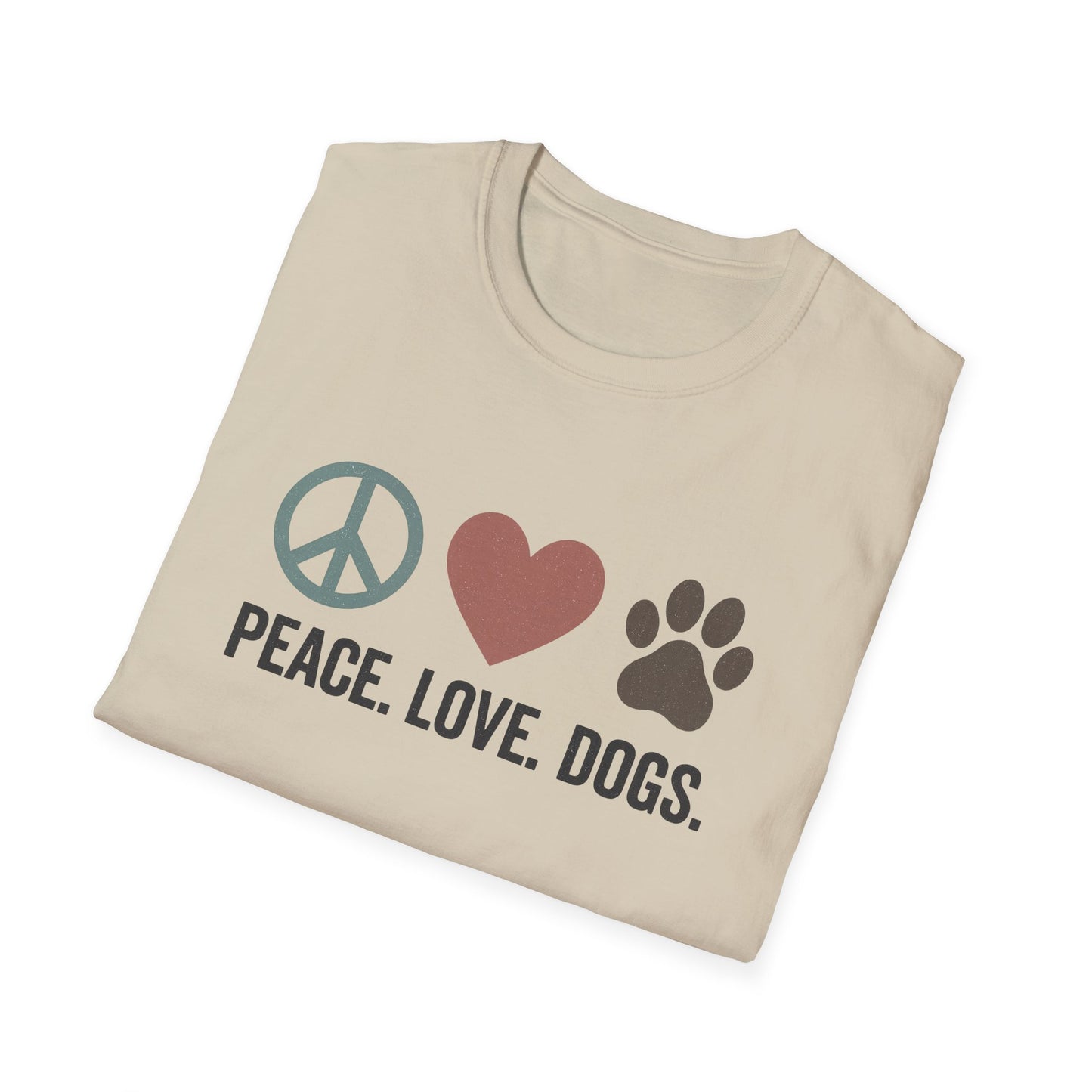 "Peace Love Dogs" Cute Pet Lover's Tee