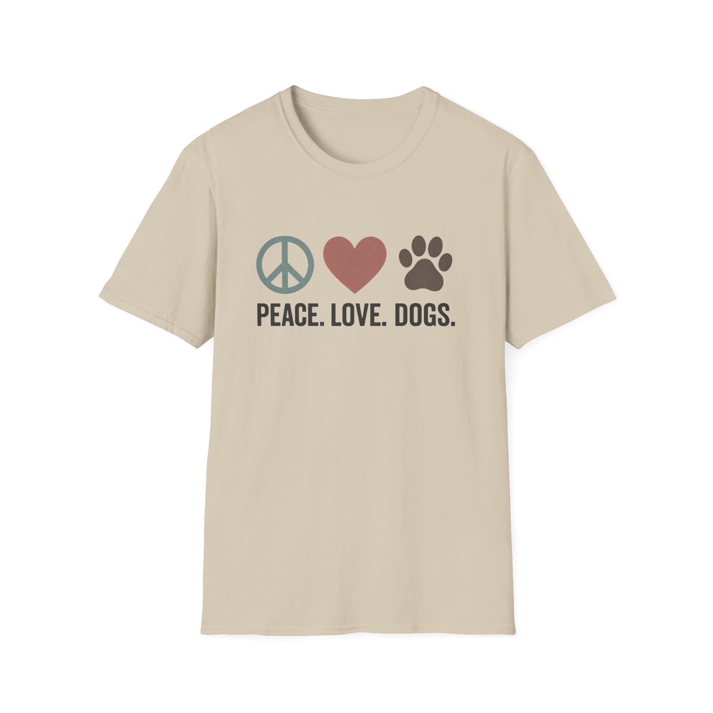 "Peace Love Dogs" Cute Pet Lover's Tee