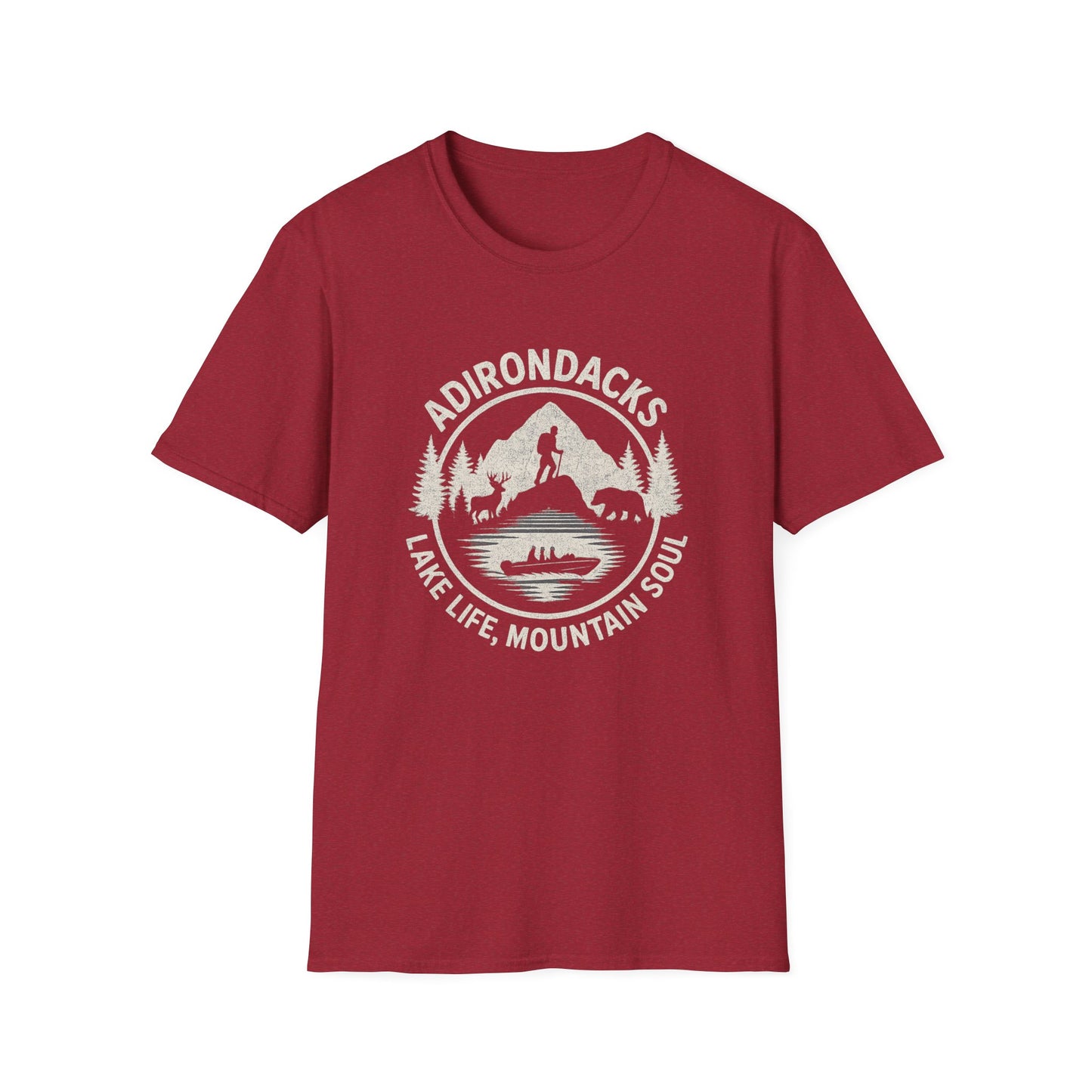 Adirondacks Lake Life Softstyle Tee-Shirt - "Lake Life, Mountain Soul"