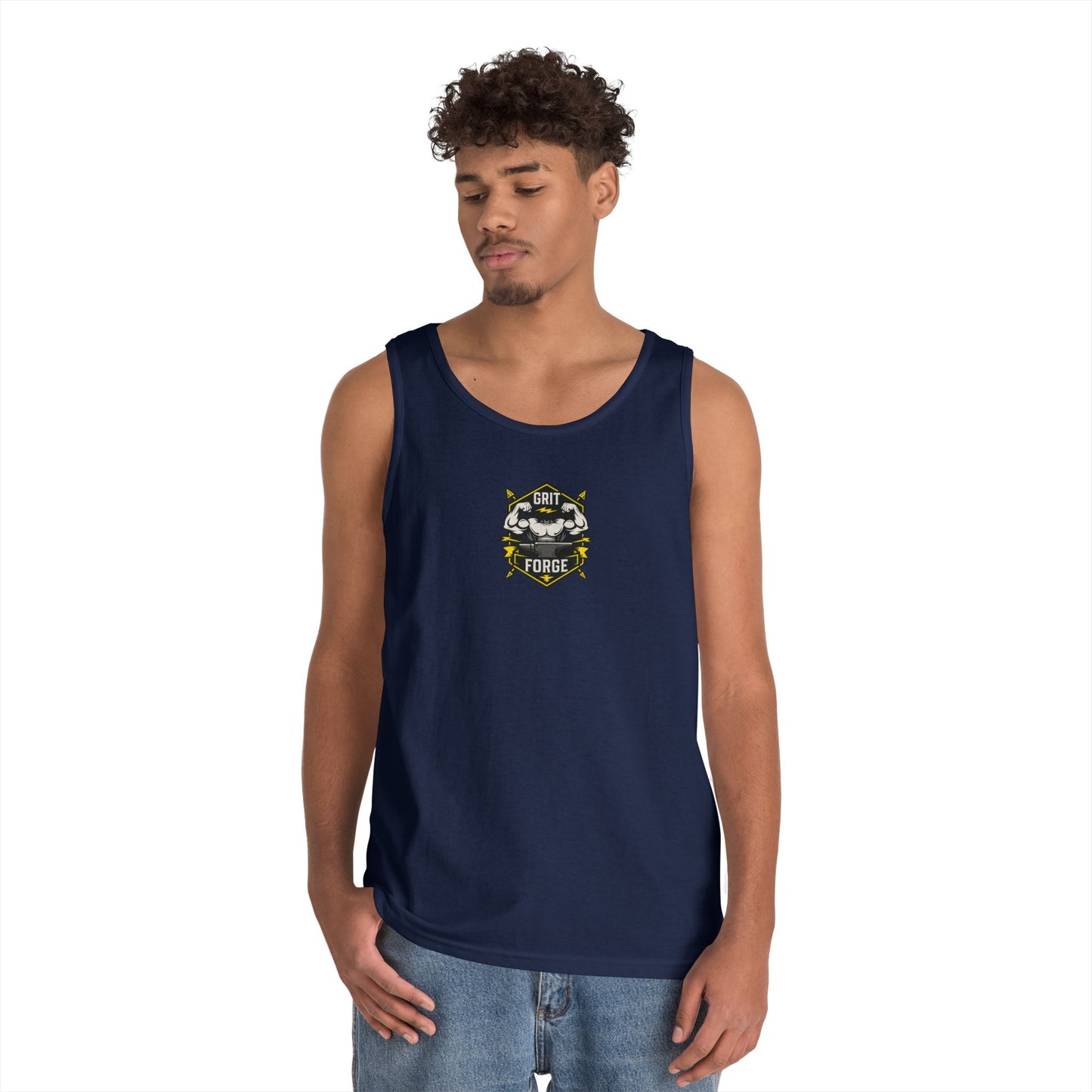 Grit Forge Athletics - Beast Mode Heavy Cotton Tank Top for Gym Lovers
