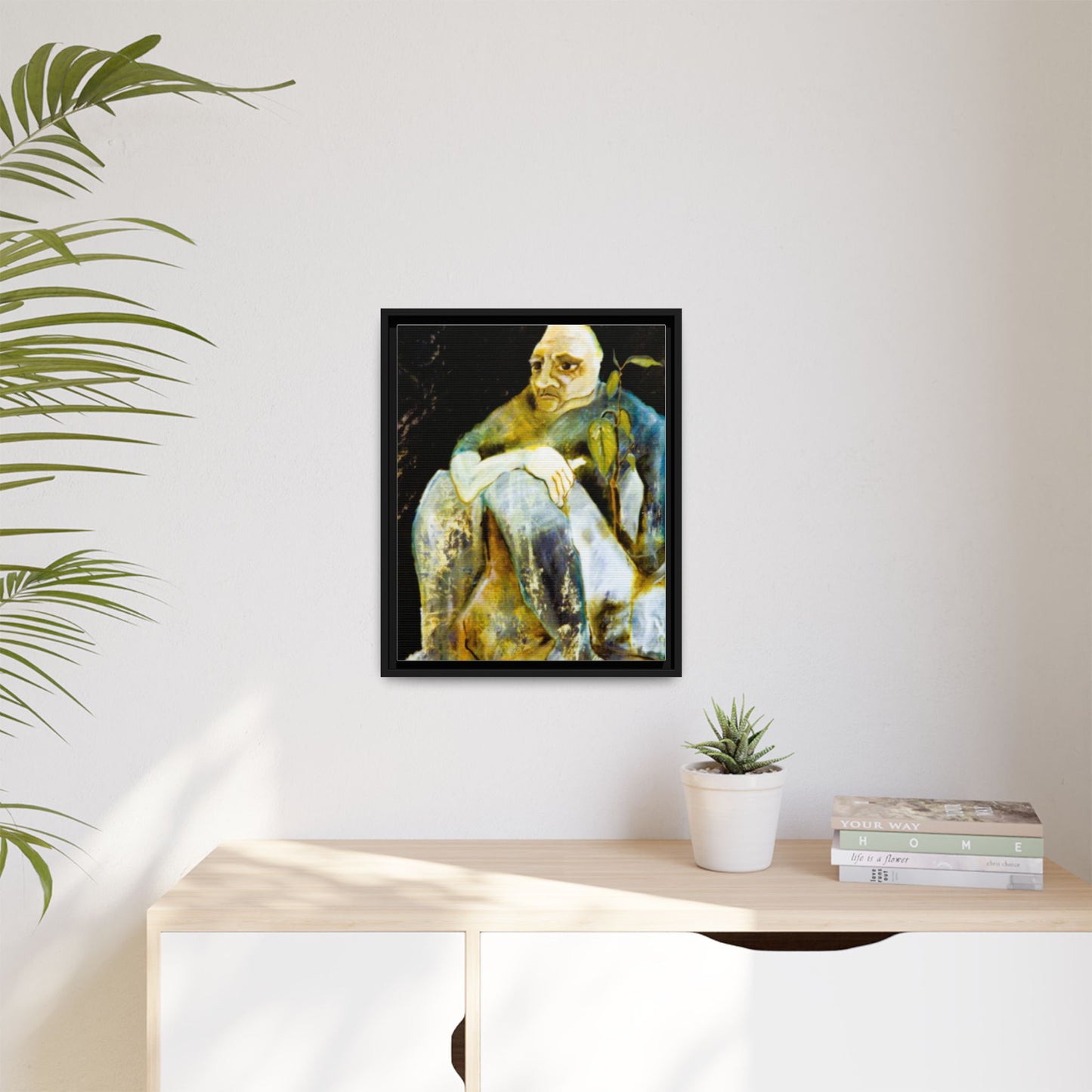 1960s Abstract Expressionism Wall Decor, Original Artwork - "Contemplating Shrubbery"