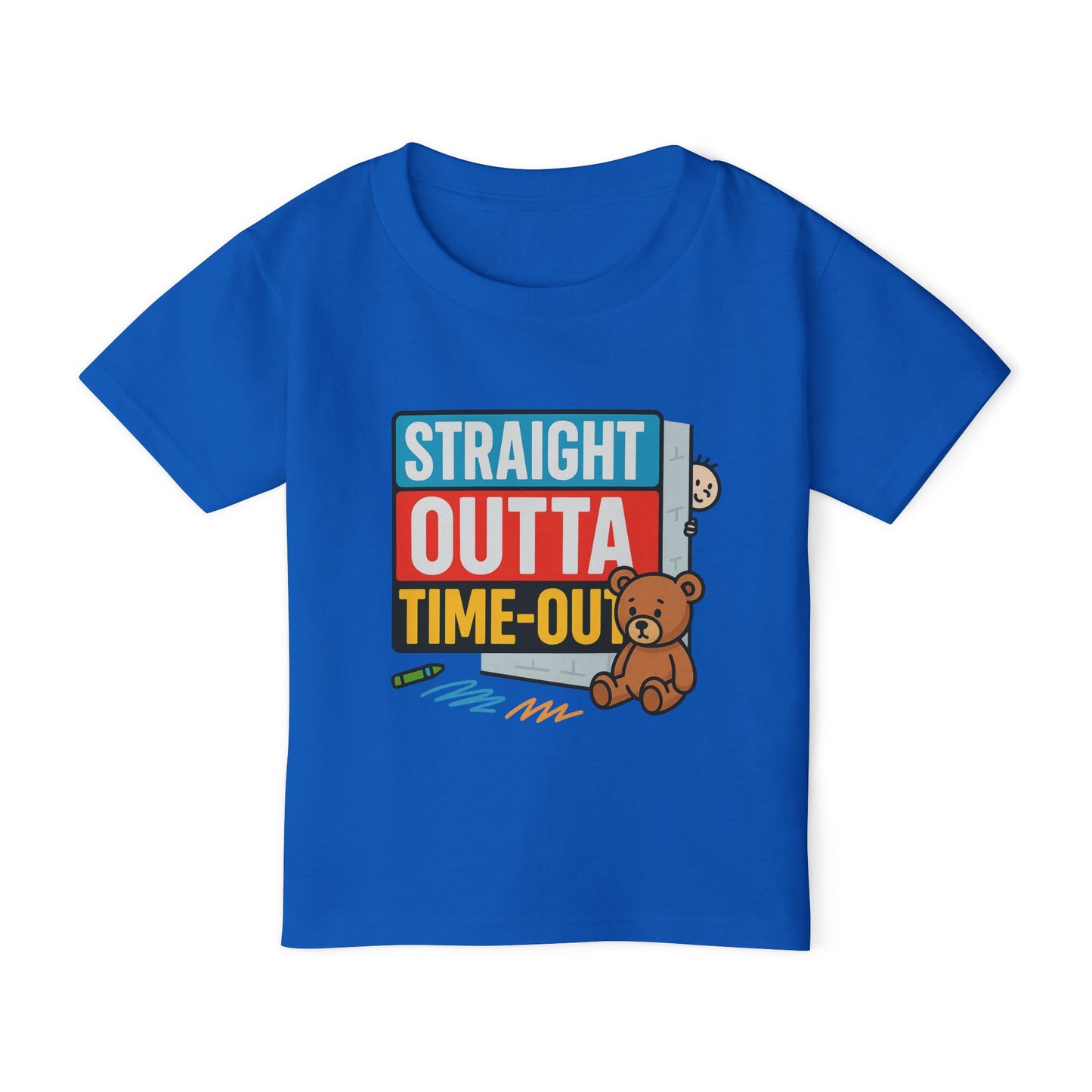 TODDLER's T "Straight Outta Time-Out" Comedic Tee-Shirt