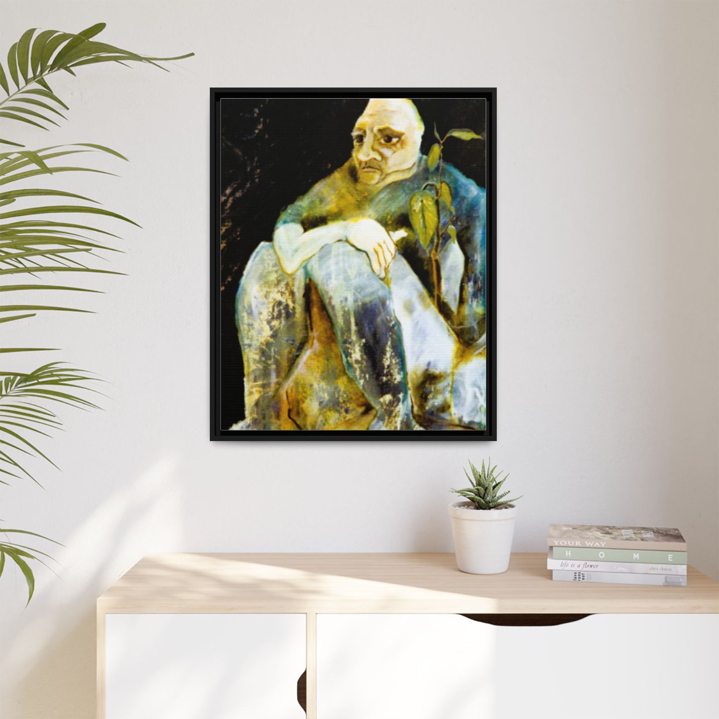 1960s Abstract Expressionism Wall Decor, Original Artwork - "Contemplating Shrubbery"