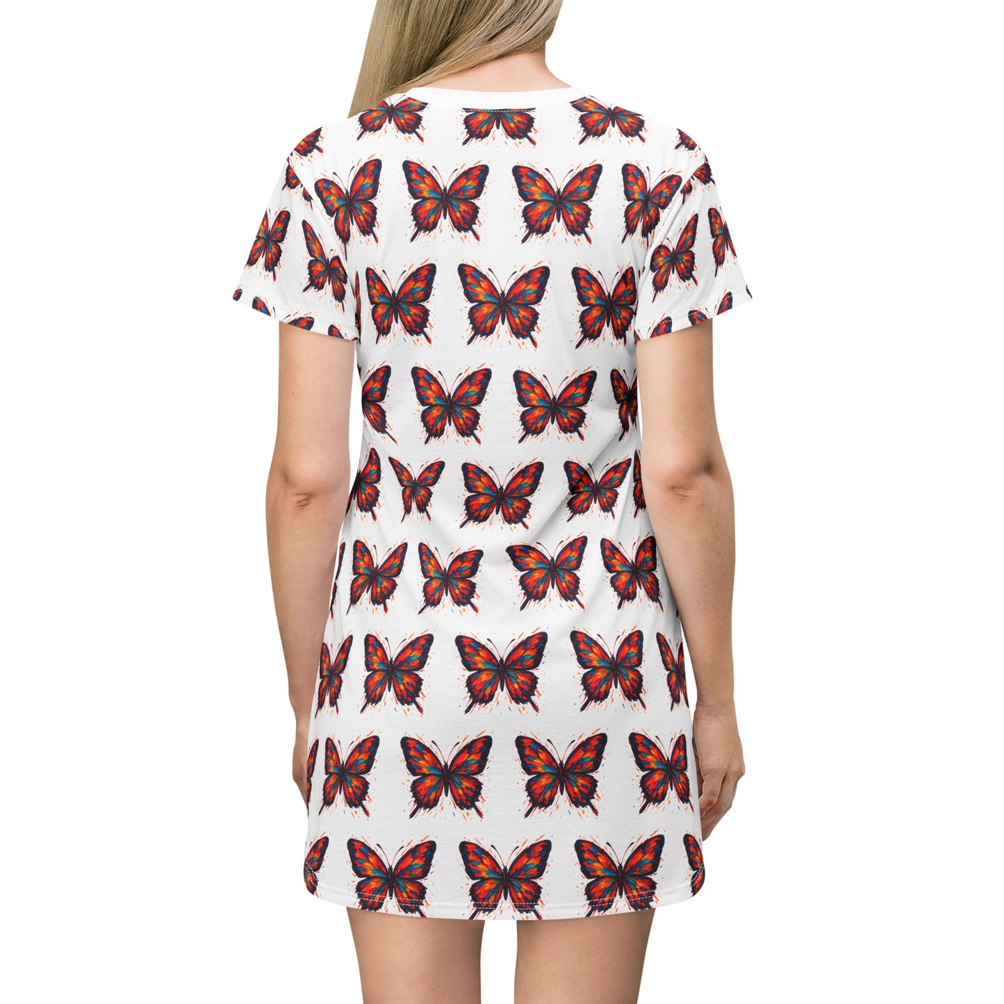 Stunning Colorful Butterfly Bedtime Tee Shirt Dress