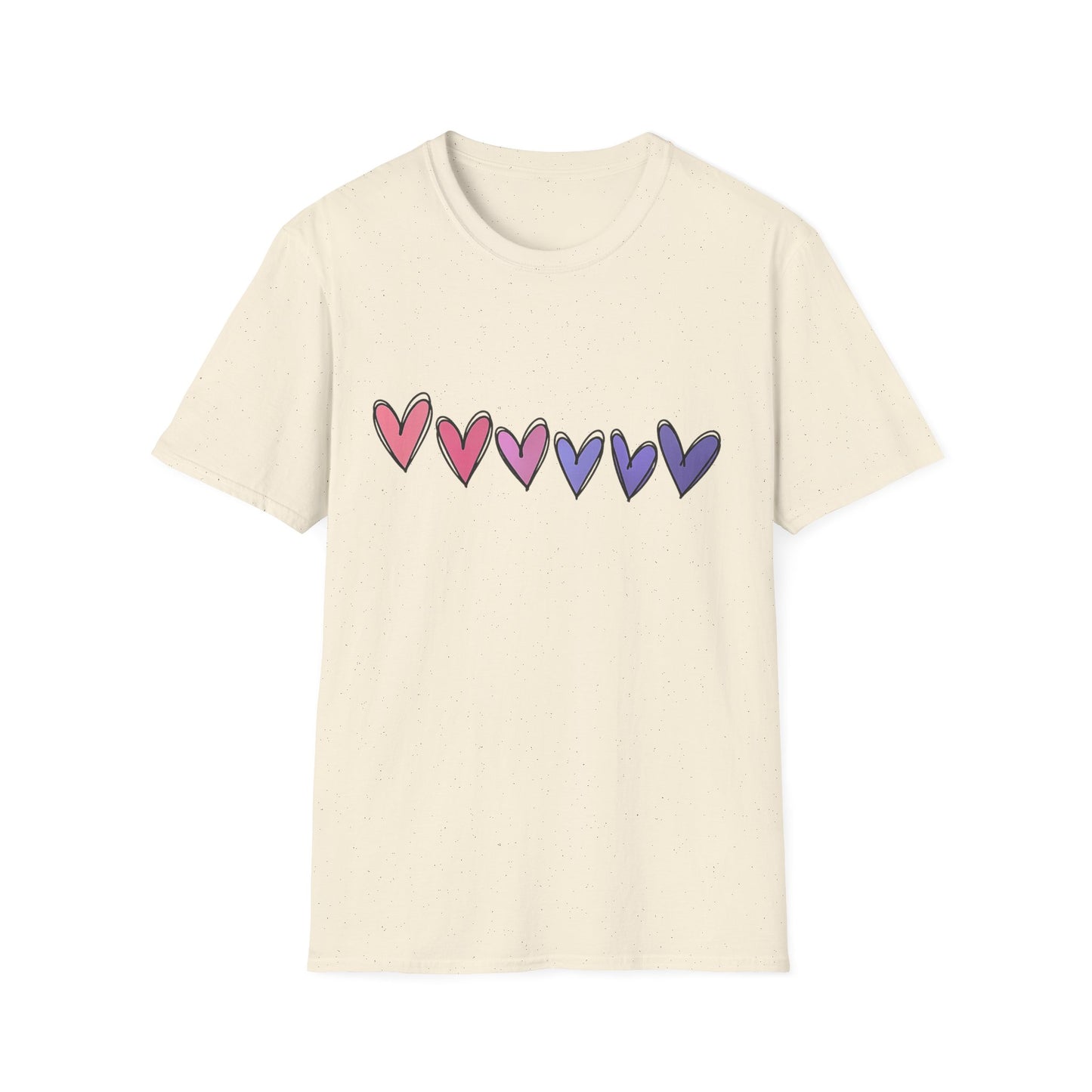 Cute Hearts Graphic Women's Softstyle Tee-Shirt