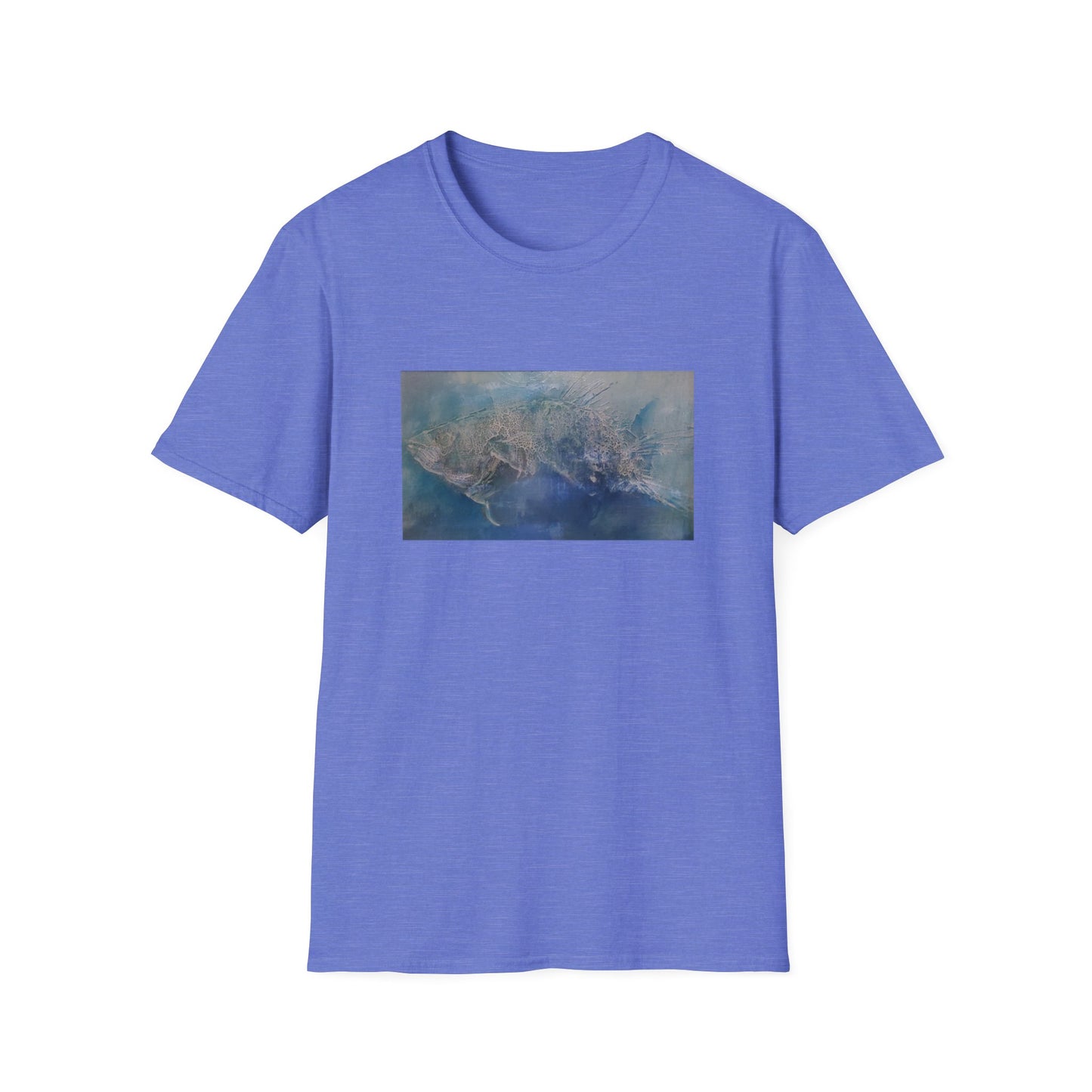Ocean Impressionistic Fish Authentic Art Tee Shirt - "Nature's Wrath"